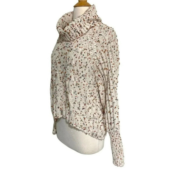 Moon & Madison XS oversized ivory pop‎ the champagne confetti cowl neck sweater - Picture 3 of 7